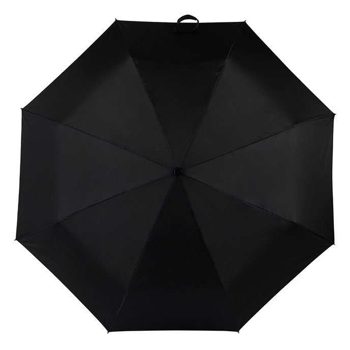 totes ECO-BRELLA® Classic Wood Crook Umbrella Black (3 Section) Extra Image 1
